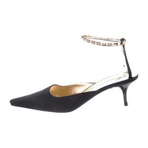 Giuseppe Zanotti Desgin Black satin heels US 8.5